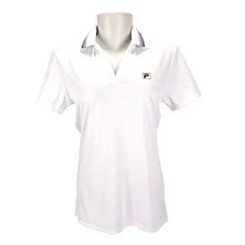 Camisa Polo Feminina Fila Neck Stripes