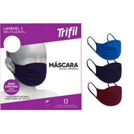 Máscara Facil Trifil Sem Costura Infantil - Kit Com 3 Unidades