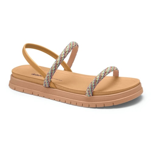 Sandália Papete Flatform Strass Feminina Dakota Y6891