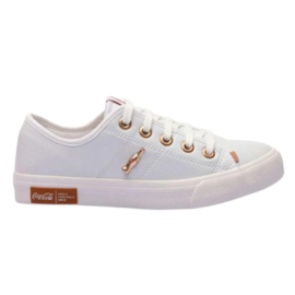 Tênis Casual Feminino Coca-Cola Miami Eco Cc2464 Branco Cobre